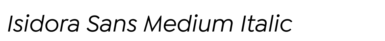 Isidora Sans Medium Italic image